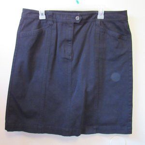 Talbots Black Denim A-Line Skirt